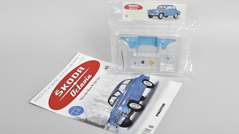 Škoda Octavia 1959 1:8 - časopis #46 se stavebnicí