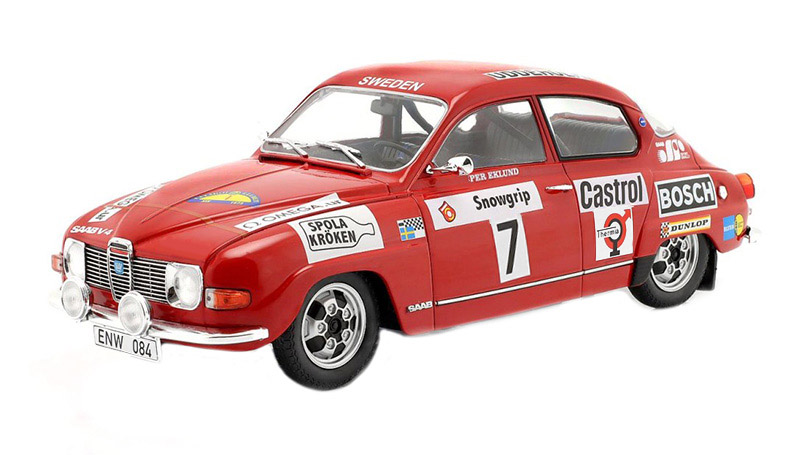 Saab 96 V4 #7 Rally Sweden 1973 P. Eclund 1:18 - IXO