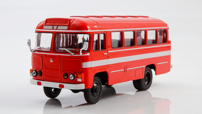 PAZ-3201C 1:43 Naše autobusy Rusko časopis s modelem #32