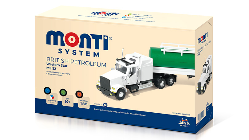 Western Star Autocisterna British Petroleum - stavebnice 1:48 - Monti System