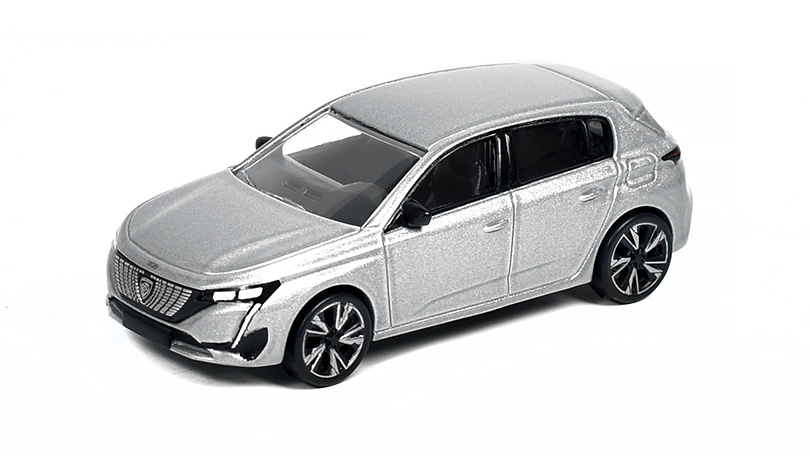 Peugeot 308 2021 šedá 1:64 - NOREV 