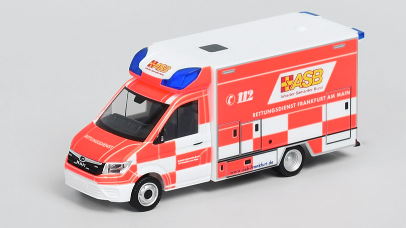 MAN TGE ASB Feuerwehr Frankfurt 1:87 - Herpa