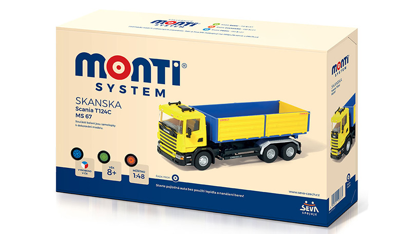 Scania T124C Skanska - stavebnice 1:48 - Monti System