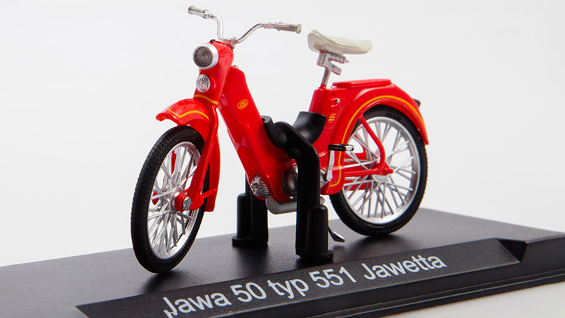 JAWA 50 typ 551 Jawetta 1:24 - MODIMIO Naše Motocykly časopis s modelem #28