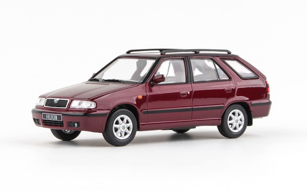 Škoda Felicia FL Combi 1998 Červená Hot Chilli Metalíza 1:43 - Abrex