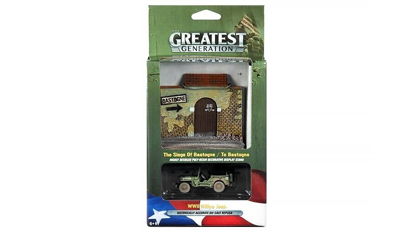 Willys MB Jeep WWII Greatest Generation + Diorama 1:64 - Johnny Lightning