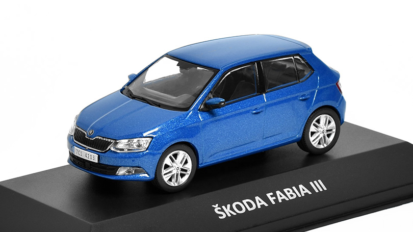 Škoda Fabia III 2014 1:43 Kaleidoskop slavných vozů časopis s modelem #54