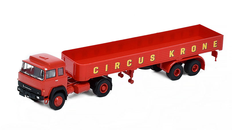 Magirus 310 D16 s přívěsem Cirk Krone 1:87 - Brekina