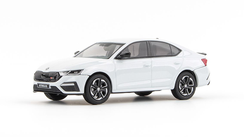 Škoda Octavia IV RS 2020 Bílá Moon Metalíza 1:43 - ABREX