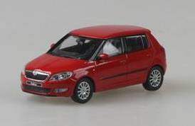 Škoda Fabia 2 Facelift New logo - červená 1:43 - Abrex