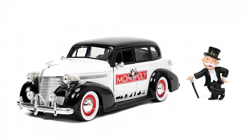 Chevrolet Master Deluxe 1939 s figurkou Pan Monopoly 1:24 - Jada Toys