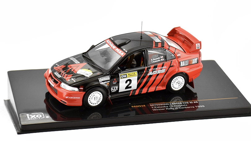 Mitsubishi Lancer EVO VI #2 Winner Rally of Canberra 1999 1:43 - IXO Models 