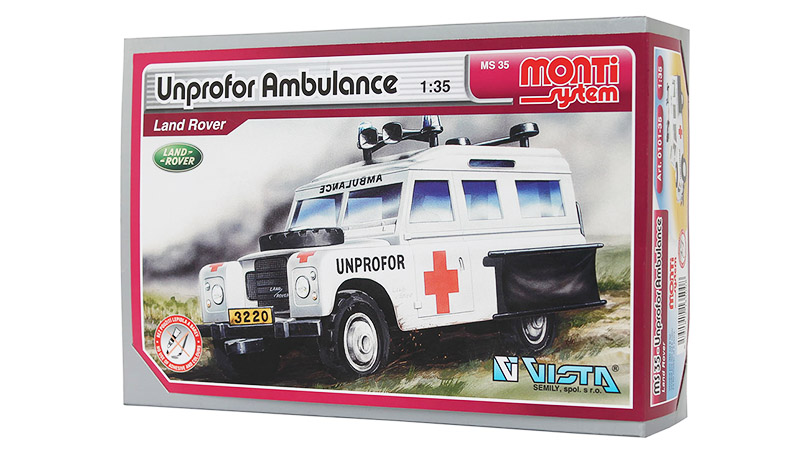 Land Rover Unprofor Ambulance - stavebnice 1:35 - Monti System