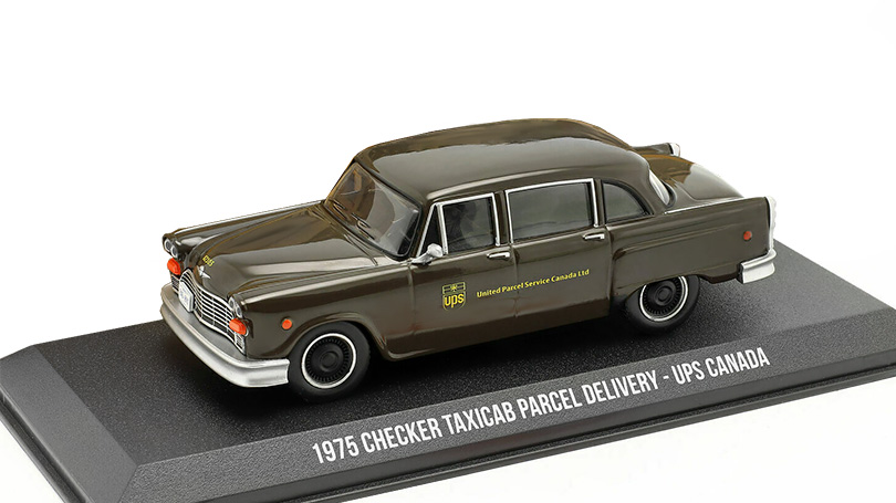 Checker Taxi Cab UPS Canada 1975 - 1:43 GreenLight