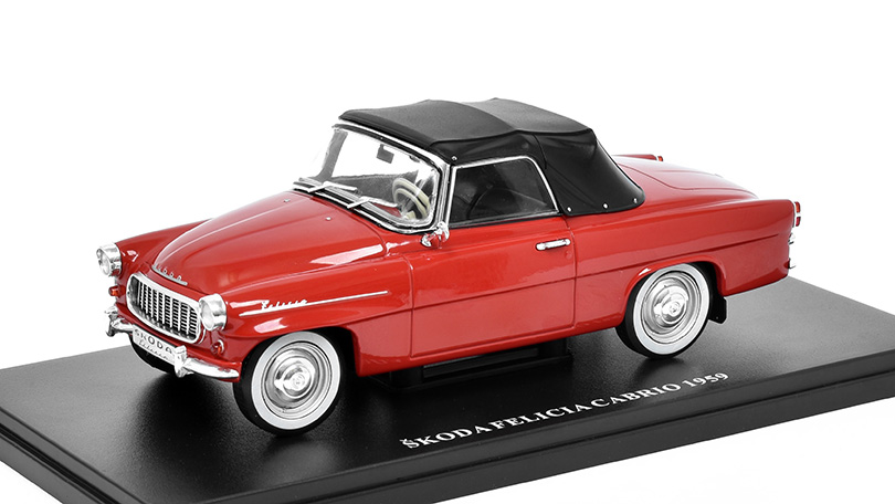 Škoda Felicia Cabrio 1959 1:24 - časopis Nezapomenutelné auta #39 s modelem