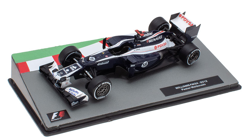 Williams FW34 2012 Pastor Maldonado 1:43 - Formula 1 Cars časopis s modelem