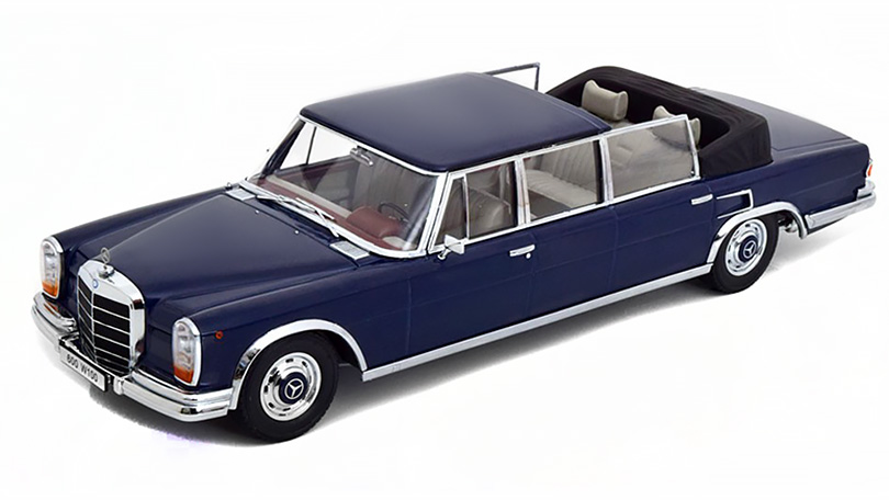 Mercedes-Benz S-Class 600 Pullman W100 1964 modrá 1:18 - KK-Scale