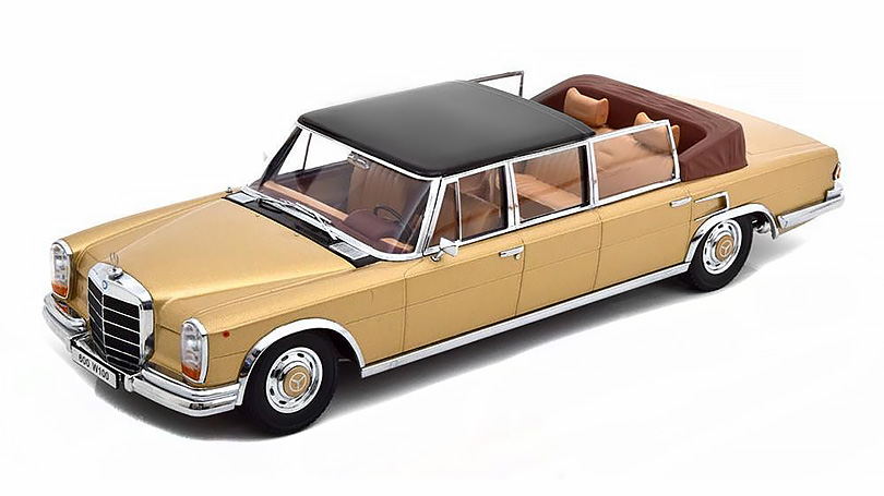 Mercedes-Benz S-Class 600 Pullman W100 1964 zlatá 1:18 - KK-Scale