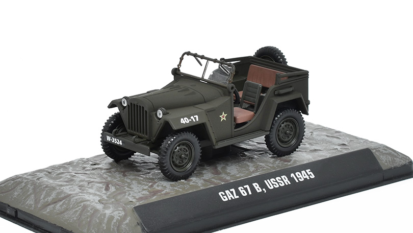 GAZ 67 B USSR 1945 1:43 časopis s modelem