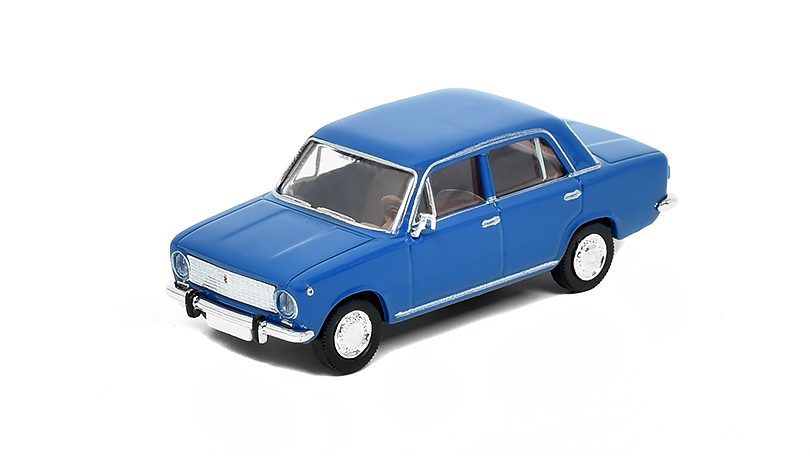 Fiat 124 modrý 1:87 - Brekina