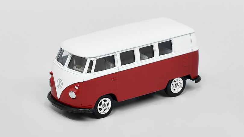 Volkswagen T1 Minibus 1:60 - Welly  časopis Slavná auta s modelem