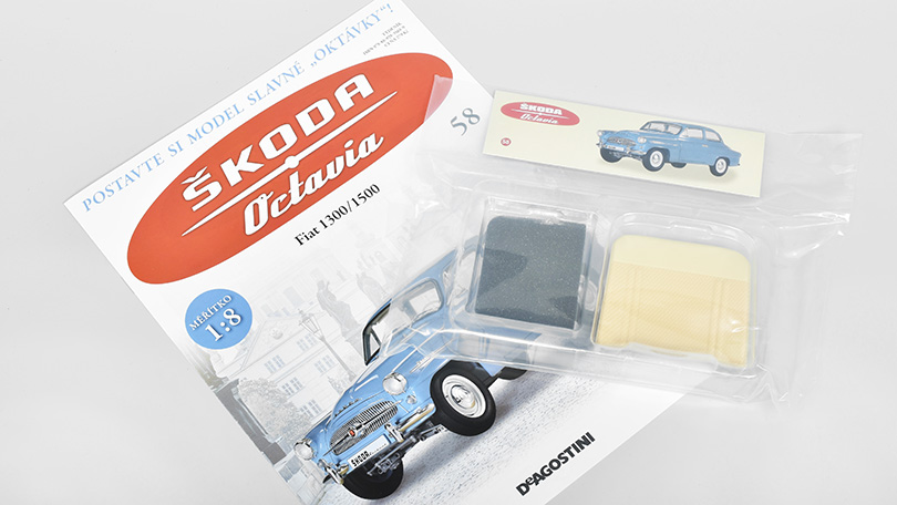 Škoda Octavia 1959 1:8 - časopis #58 se stavebnicí