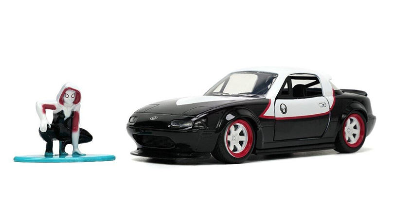 Mazda Miata 1990 s figurkou Ghost Spider 1:32 - Jada Toys