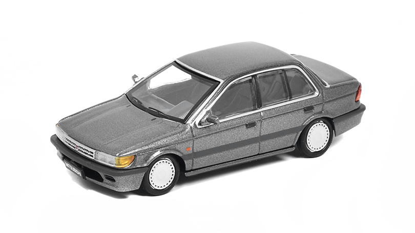 Mitsubishi Lancer GTi 1988 LHD šedá metalíza 1:64 - BM Creations