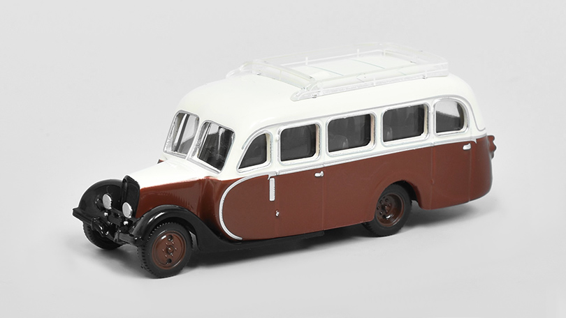 Citroen U23 Autocar 1947 béžová / vínově červená 1:87 - Norev