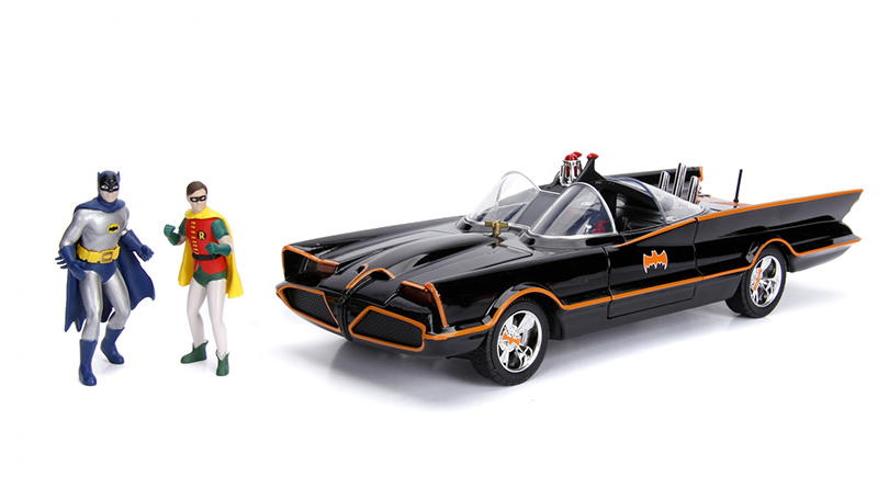 Batmobile 1966 s figurkami Batmana a Robina 1:18 - Jada Toys