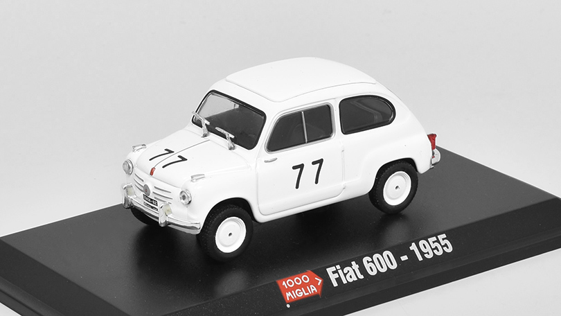 Fiat 600 #77 1955 1:43 Hachette časopis s modelem