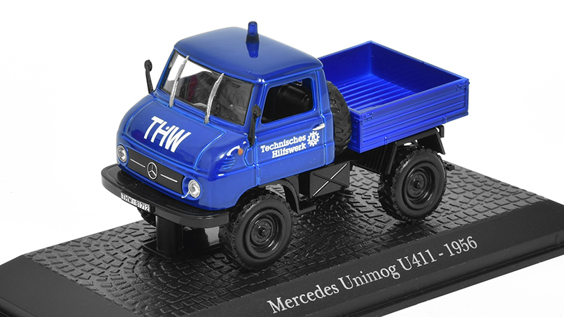 Mercedes-Benz Unimog U411 1956 - 1:43 Atlas časopis s modelem