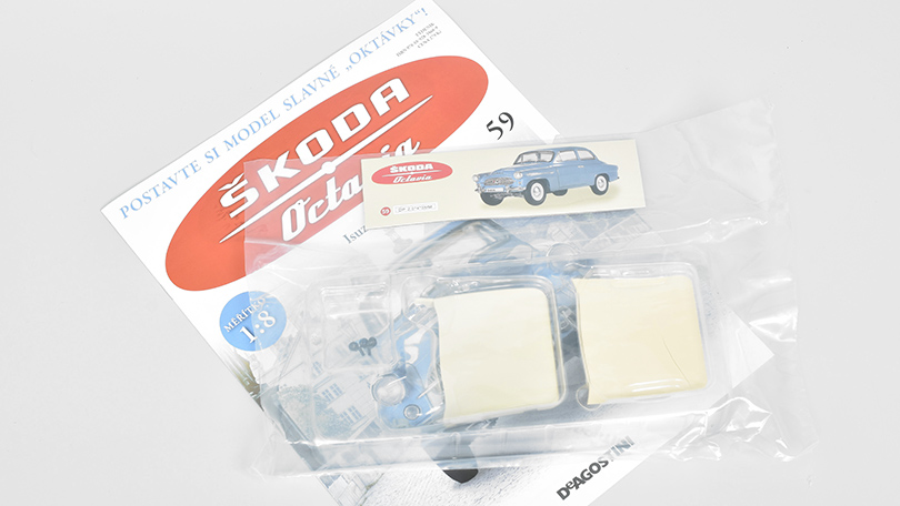 Škoda Octavia 1959 1:8 - časopis #59 se stavebnicí