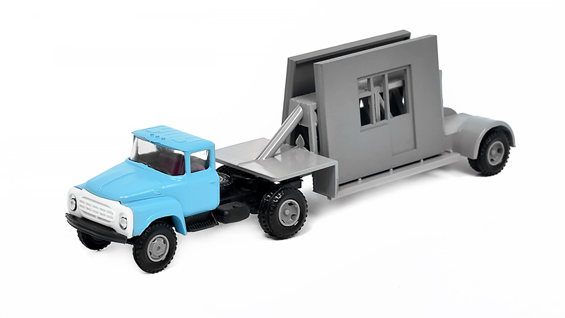 ZIL-130 přeprava panelů 1:120 - Ručně vyrobený model