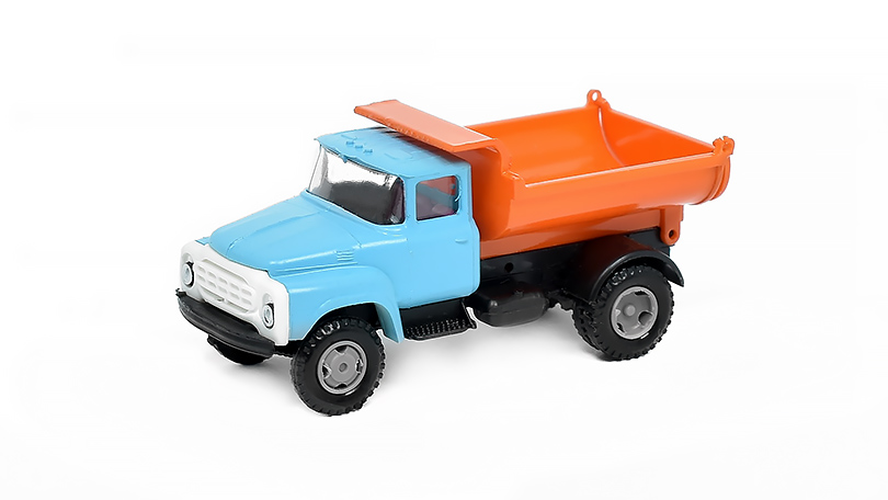 ZIL-130 Sklápěč modrý / oranžový 1:120 - Ručně vyrobený model