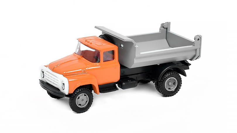 ZIL-130 Sklápěč oranžový 1:120 - Ručně vyrobený model