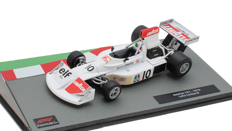 March 751 1975 Lella Lombardi 1:43 - Formula 1 Cars časopis s modelem