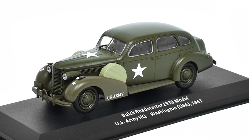 Buick Roadmaster 1938 Model 1:43 - časopis Samochody Wojskowe s modelem #45