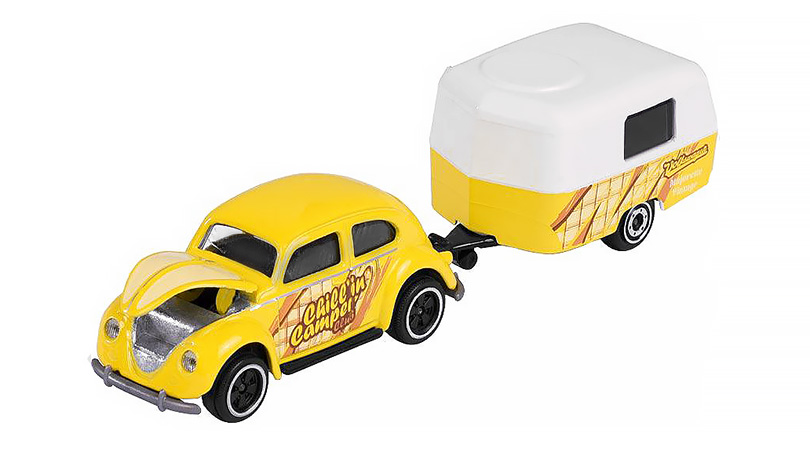 Volkswagen Beetle Maggiolino s přívěsem 1:64 - Majorette