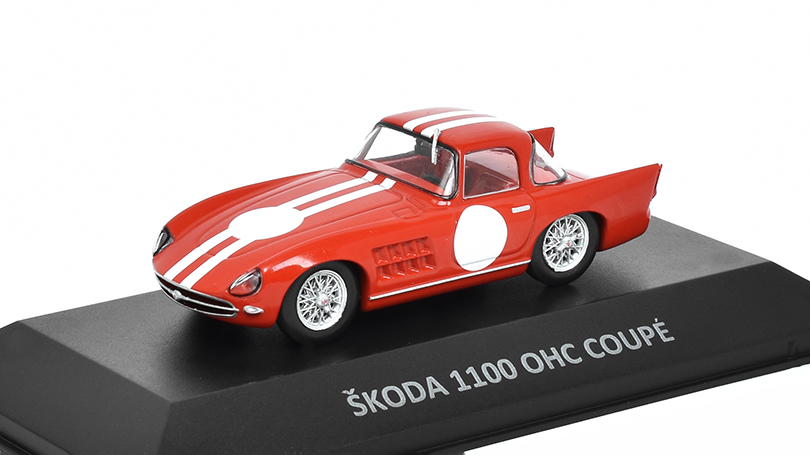 Škoda 1100 OHC Coupe 1959 1:43 Kaleidoskop slavných vozů časopis s modelem #61