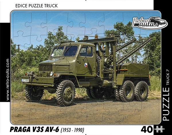 Puzzle Truck č. 7 - Praga V3S AV-6 1953-1990 - 40 dílků