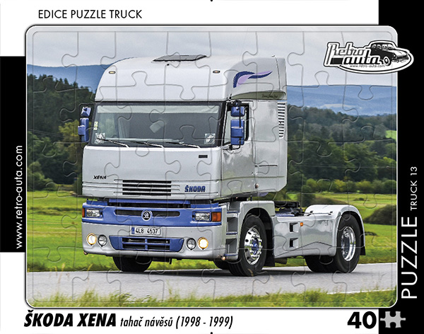 Puzzle Truck č. 13 - Škoda Xena tahač návěsů 1998-1999 - 40 dílků