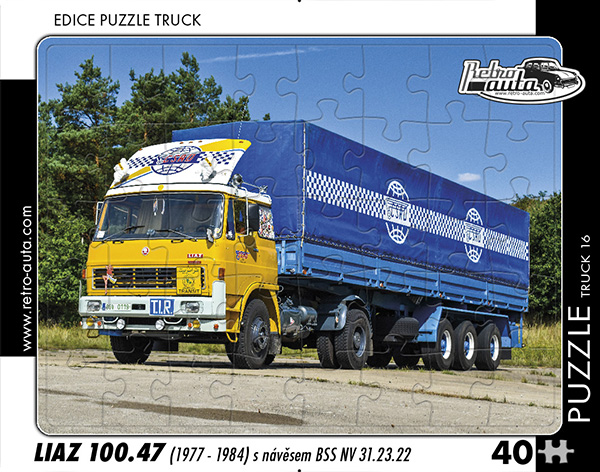 Puzzle Truck č. 16 - LIAZ 100.47 s návěsem BSS NV 31.23.22 - 40 dílků