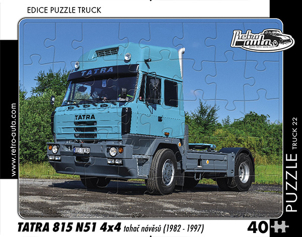 Puzzle Truck č. 22 - Tatra 815 N51 4x4 tahač návěsů 1982-1997 - 40 dílků