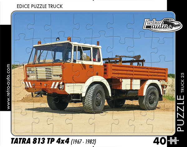 Puzzle Truck č. 25 - Tatra 813 TP 4x4 1967-1982 - 40 dílků