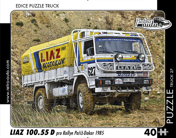 Puzzle Truck č. 27 - LIAZ 100.55 D pro Rallye Paříž-Dakar 1985 - 40 dílků