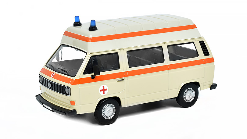 Volkswagen Type 2 T3 Mikrobus Sanitní voz 1:24 - MOTORMAX