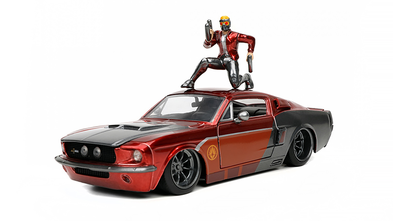 Ford Mustang GT500 Shelby 1967 s figurkou Star-Lord 1:24 - Jada Toys