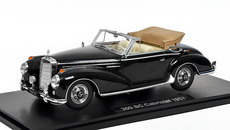 Mercedes-Benz 300 SC Cabriolet Open 1957 černá 1:18 KK-Scale