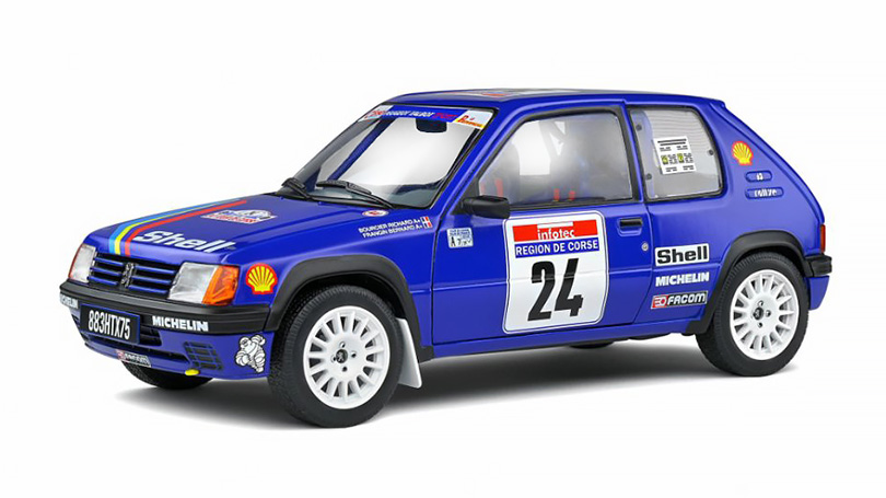 Peugeot 205 #24 Rally Tour de Corse 1990 1:18 - Solido